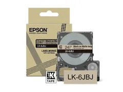C53S672092 Epson 24mm beige zwart LK-6JBJ lettertape mat 8m