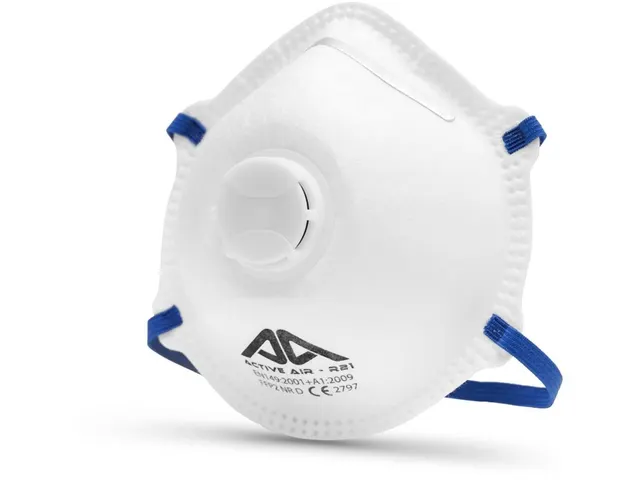 Active Gear FFP2 NR D Stofmasker met Ventiel Doos met 10 Stuks