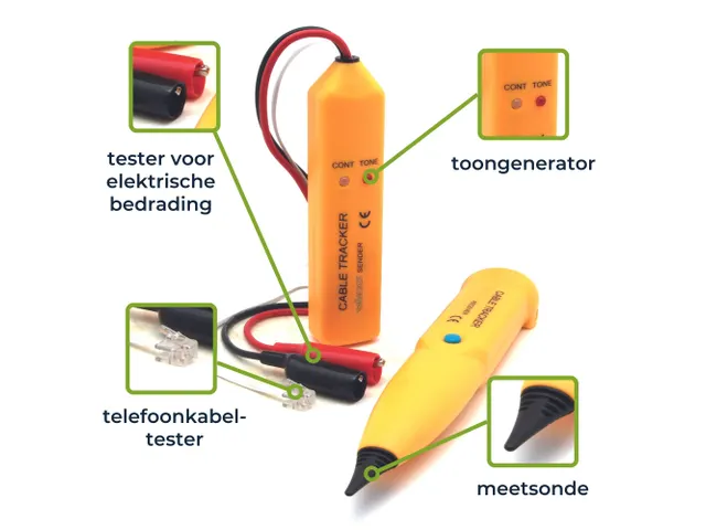 Multifunctionele kabelzoeker kabeltester met toongenerator en signaal