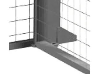 Hoekverbinder V. Scheidingswandsysteem Incl. Bevestigingsmateriaal - 3