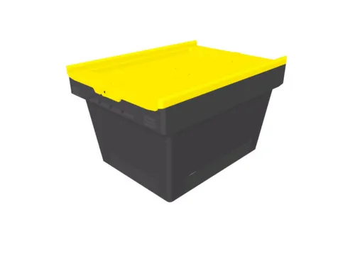 Herbruikbare containers HxLxB 240x410x300mm 18l PP-regeneraat geel