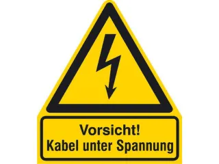 waarschuwings-combibord,v. binnen/buiten,Pas op! Kabels onder spanning - 1