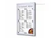 Vitrine à menu Extérieur 4x A4 avec panneau logo Portrait LED