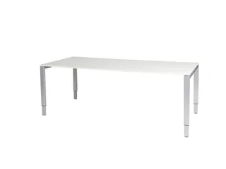 Domino Plus Bureau Hoogte Verstelbaar 2000x900mm Grijs 25mm Alu 4-Poot - 1