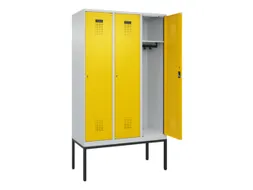 locker,HxBxD 2120x1200x500mm,3vak,vak B 400mm,cil.-slot,voetonderstel