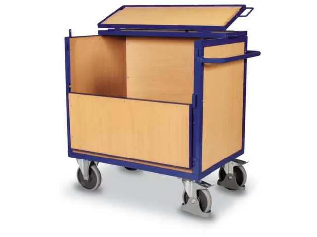 Bakwagen 500kg Laadvl. 1000x645mm Houten Wanden Met Deksel