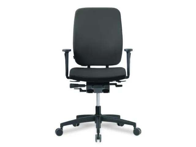 Siège De Bureau Pivotant Noir Mécanisme Synchrone