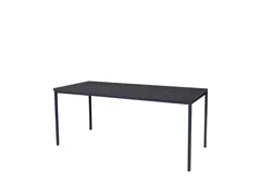 Domino Basic Tafel Vaste Hoogte 180x80 houtprint schaduw zwart 4-poots