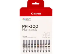Canon PFI-300 MBK/PBK/CO/GY/R/C/M/Y/PC/PM-multipack 10 Stuks