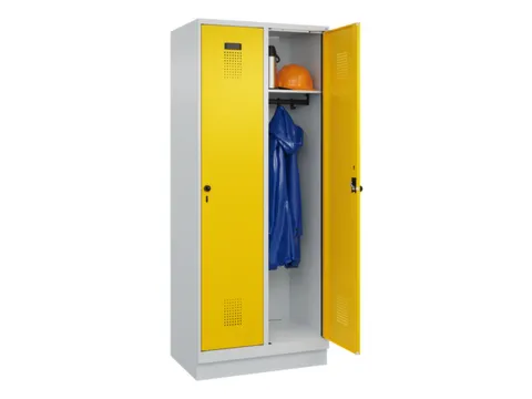 locker,HxBxD 1950x800x500mm,2vak,vak B 400mm,draaigrendel,sokkel