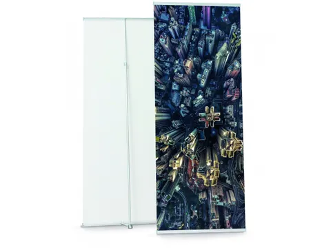 L-Banner Telescopisch 80x160-220cm