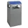 afvalbak,v. buiten,90l,HxBxD 1050x450x450mm,legbord,romp staal RAL7016