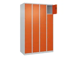 lockerkast HxBxD 1850x1200x500mm 4x5vakken cil.-slot staand op vloer