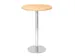 table haute,HxØ 1116x800mm,rond,pied à disque chrome,tube rond