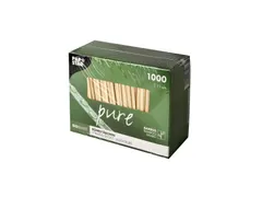 Roerstaafje Papstar 110x3mm bamboe 1000 stuks