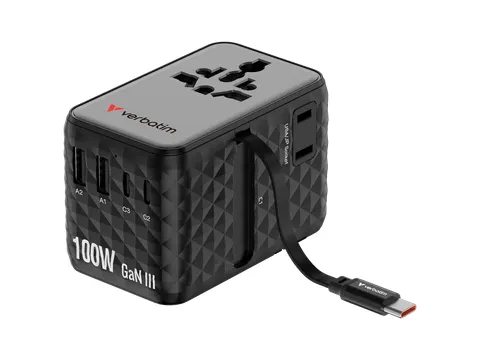 30191 Charge'n'Travel 100W Reislader universeel 2xUSB-C+2xUSB-A zwart