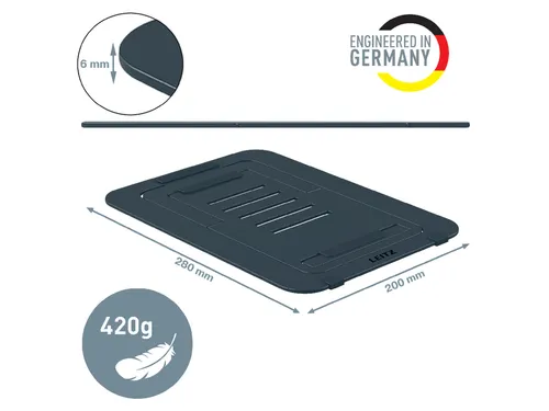 Laptopstandaard Leitz Ergo Aluminium plat verstelbaar