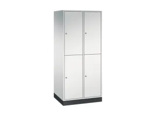 grootvolume garderobekast,RAL 7035,HxBxD 1950x820x600mm,2x2vak. - 2