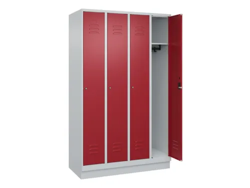 locker,HxBxD 1950x1200x500mm,4vak,vak B 300mm,cil.-slot,sokkel