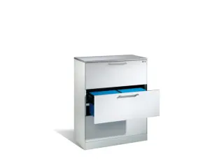 Hangmappenkast 1000x800x435mm 3 Laden 2 Frames Per Lade Lichtgrijs - 1