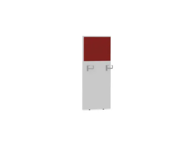 baliepaneel,v. bureau,aanbouw rechts,B 600mm,Bl-wit,BN4011-rood