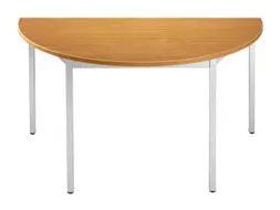 Tafel Halfrond 140x70 Cm Frame Aluminium Blad Kersenhout