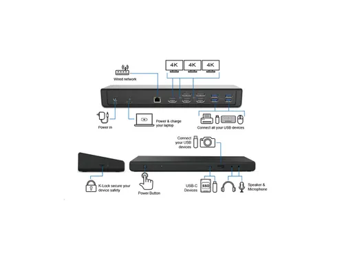 Origin Storage 40AF0135UK-OS, Docking, USB 3.2 Gen 1 (3.1 Gen 1) Type-