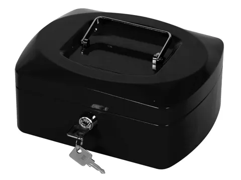 Geldkoffer Zwart 205x160x85mm Inclusief 2 Sleutels