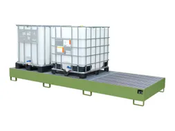 opvangbak,v. 3xIBC,opvangvol. 1000l,HxBxD 340x3850x1300mm,m. rooster