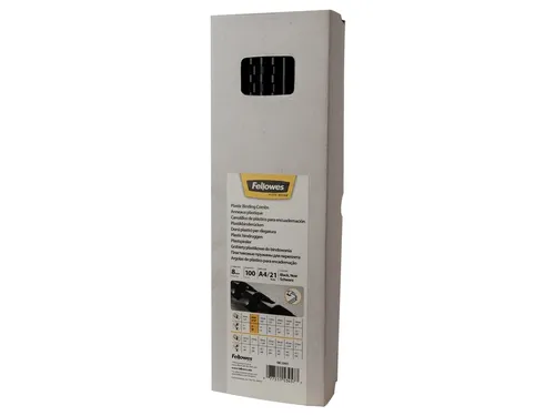 Bindrug Fellowes 8mm 21-rings A4 zwart 100stuks