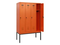 schoollocker,HxBxD 1950x1200x500mm,4vak,vak B 300mm,draaigrendel