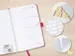 Weekagenda Beauty A6 2027 (NL/FR/EN/DU) Spring Linear Leaves Hardcover
