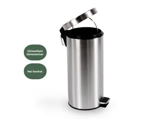 Pedaalemmer BRASQ 30 liter rvs - 5