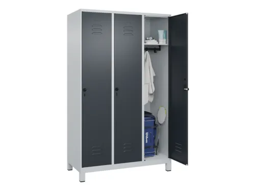 locker,HxBxD 1950x1200x500mm,3vak,vak B 400mm,draaigrendel,voeten