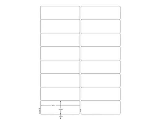 Etiketten 99,1x33,9mm wit 100 Vel A4, 1600 stuks