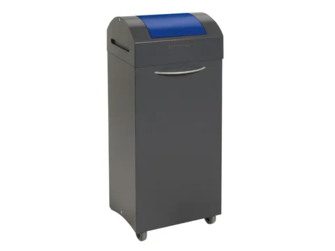 afvalverzamelaar niet-brandbaar 1x 75 liter 925x380x320mm Grijs Blauw