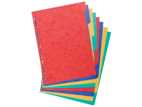 Tabbladen glanskarton 225g 8-delig A4 Assorti