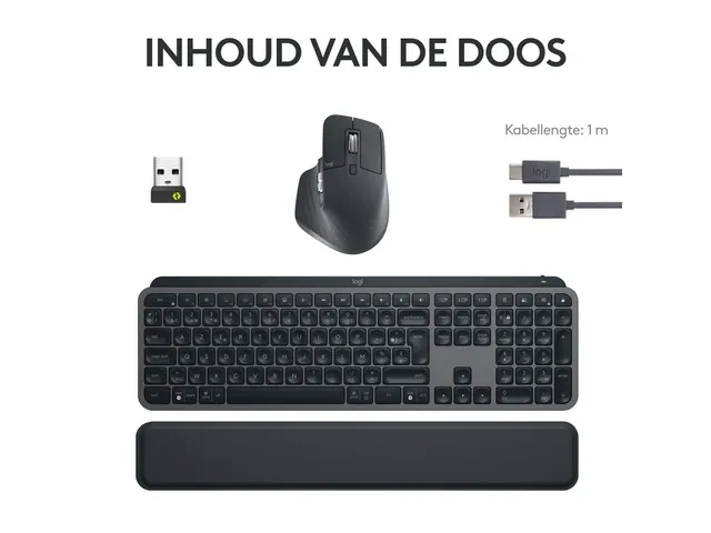 Logitech MX Keys S Combo toetsenbord en muis Azerty Frans