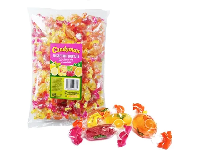 Zuurtjes Candyman frisse fruit zak 1 kilogram