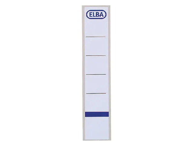 Rugetiket Elba smal 34x190mm zelfklevend wit/blauw 10 stuks