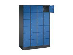 lockerkast,HxBxD 1950x1220x500mm,4x6vakken,cil.-slot,sokkel