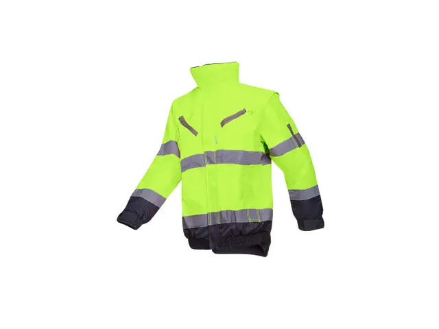 Sioen Campbell 364A hi-vis bomber jack, geel/marineblauw, maat XS, per