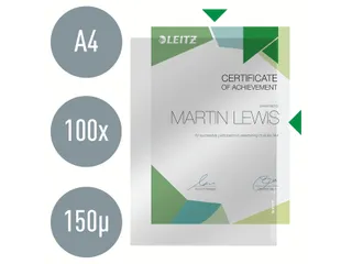 Insteekmap L-map Leitz 4106 Premium A4 0.15mm Helder Pvc Transparant - 6