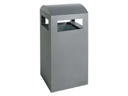 afvalbak,v. buiten,90l,HxBxD 1050x450x450mm,legbord,romp staal RAL7016