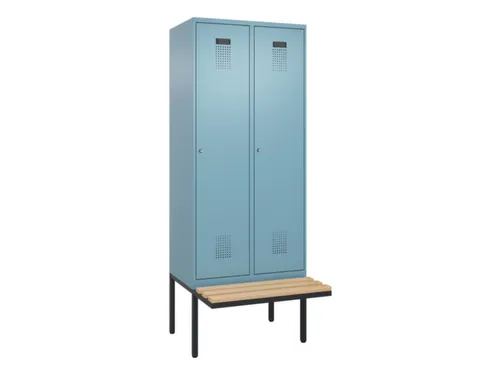 locker met bank,voor scheiding van kleding,HxBxD 2120x800x815mm,2vak
