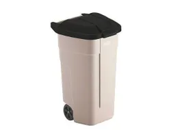 Mobiele container 100 Liter Beige Zwart