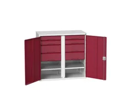 universele kast,HxBxD 1000x1050x550mm,2xStalen bodem,8lade(n)