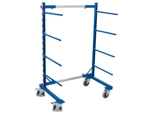 Draagarmwagen 400kg Enkelzijdig 2 Staanders 8 Liggers Ral5010