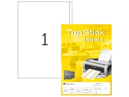 Etiketten universele labels A4 permanent 200x297mm Wit 100 stuks