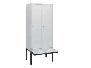 locker met bank,HxBxD 1950x800x815mm,2vak,vak B 400mm,cil.-slot - 1